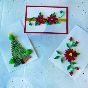 Quilling christmas cards, Lovely Christmas cards